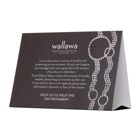 Wallawa Environmental Tent Card